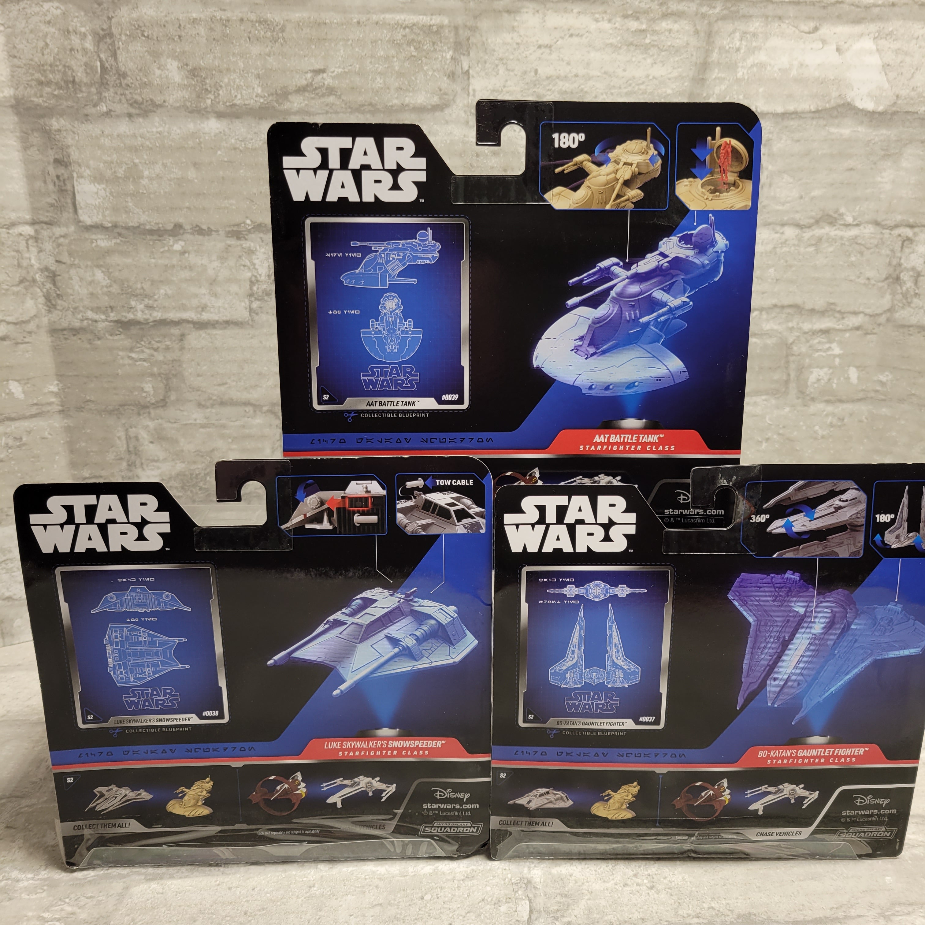 Star Wars Micro Galaxy Squadron AAT Battle Tank #39 Snowspeeder #38 Gauntlet #37 (8033608761582)